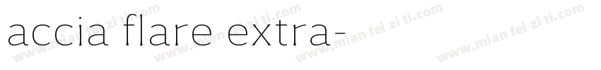 accia flare extra字体转换